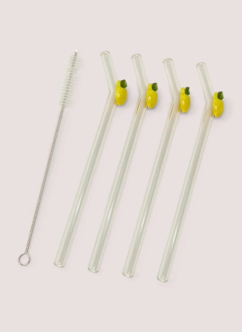 ماتلان Sorrento Lemon Glass Straws Yellow
