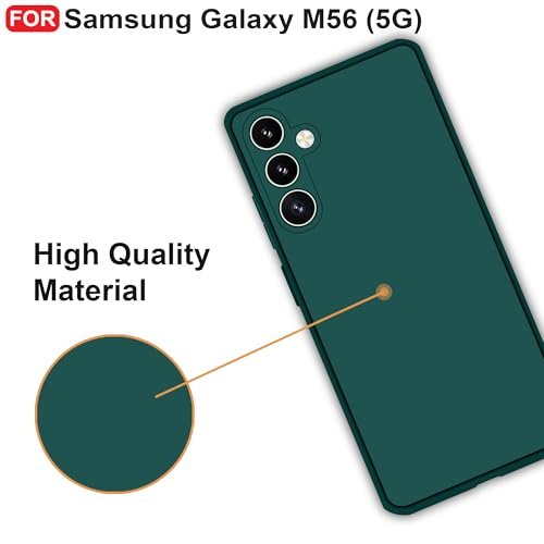 CEDO Back Cover for Samsung Galaxy M56 / F56 (5G) | Camera Bump Protection & Inner Velvet Fabric Lining | Ultra Slim Matte Soft Rubberised Case Cover (Green) - Image 5