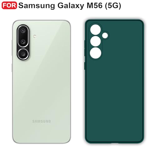 CEDO Back Cover for Samsung Galaxy M56 / F56 (5G) | Camera Bump Protection & Inner Velvet Fabric Lining | Ultra Slim Matte Soft Rubberised Case Cover (Green) - Image 2