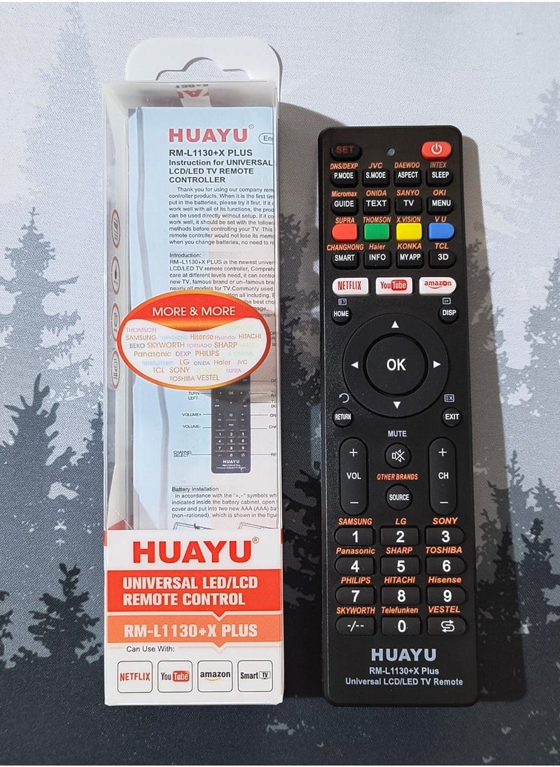 Huayu Universal CRC-1130V Remote Control Fits for All Brand LCD LED HD Smart TV, Sub Samsung, Vizio, LG, Sony, Sharp, Panasonic,Toshiba - Image 2