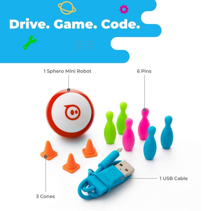 Sphero Mini Red: App-Controlled Robotic Ball, STEM Learning and Coding Toy, Red Ages 8 Up M001RRW - Image 2
