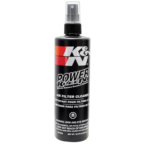 K+N K&N Air Filter Cleaner and Degreaser: Power Kleen; 12 Oz Spray Bottle; Restore Engine Air Filter Performance, 99-0606 - Image 2
