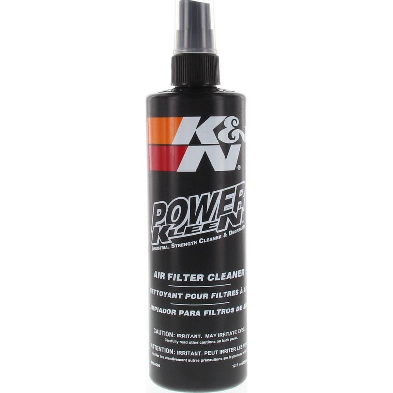 K+N K&N Air Filter Cleaner and Degreaser: Power Kleen; 12 Oz Spray Bottle; Restore Engine Air Filter Performance, 99-0606 - Image 4