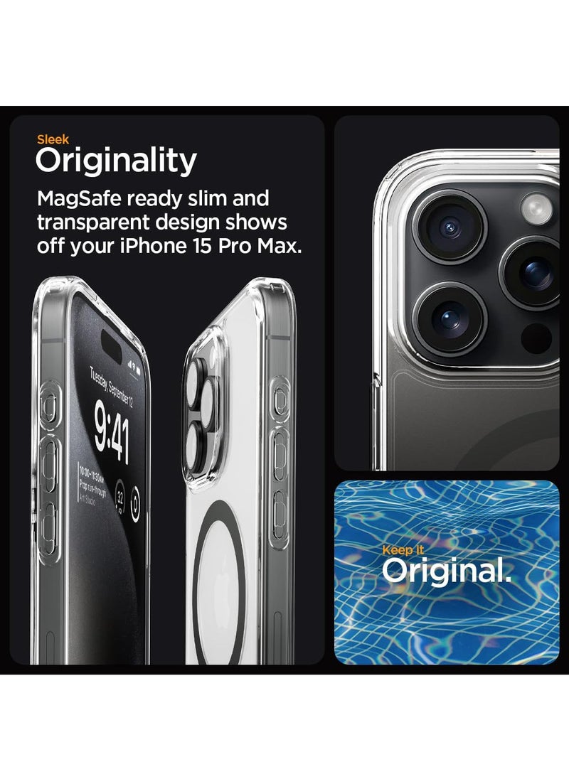Spigen - Ultra Hybrid MagFit for iPhone 15 Pro Max Case Cover with MagSafe - Graphite - Image 1