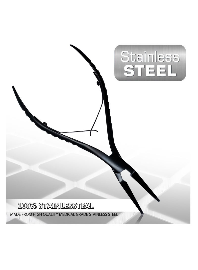 Estelle Bended Tape Hair Extension Plier Black Premium Look - Image 3