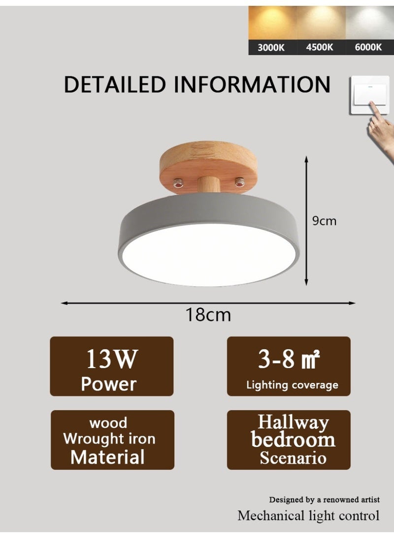 LED ceiling light, suitable for hallways and bedrooms, 13W - Image 2