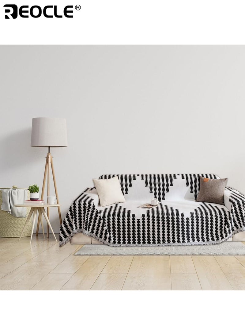 REOCLE Reversible Chenille Sofa Cover Double Sided Soft Couch Protector Durable Stretchable Furniture Cover for Sofa Protection and Decoration Easy to Clean and Install（70.87inch x 59.06inch） - Image 3