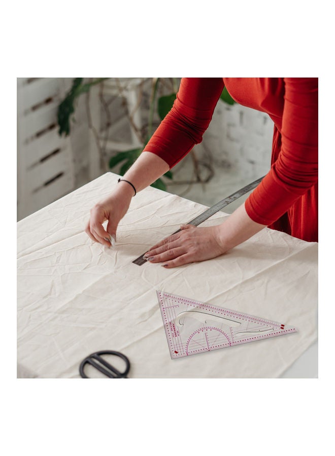 NIBEMINENT 6-Piece French Metric Clothing Ruler Set White/Pink - Image 5