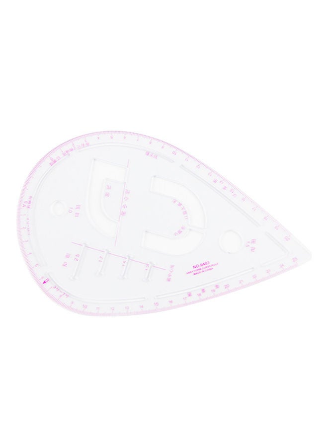 NIBEMINENT 6-Piece French Metric Clothing Ruler Set White/Pink - Image 3