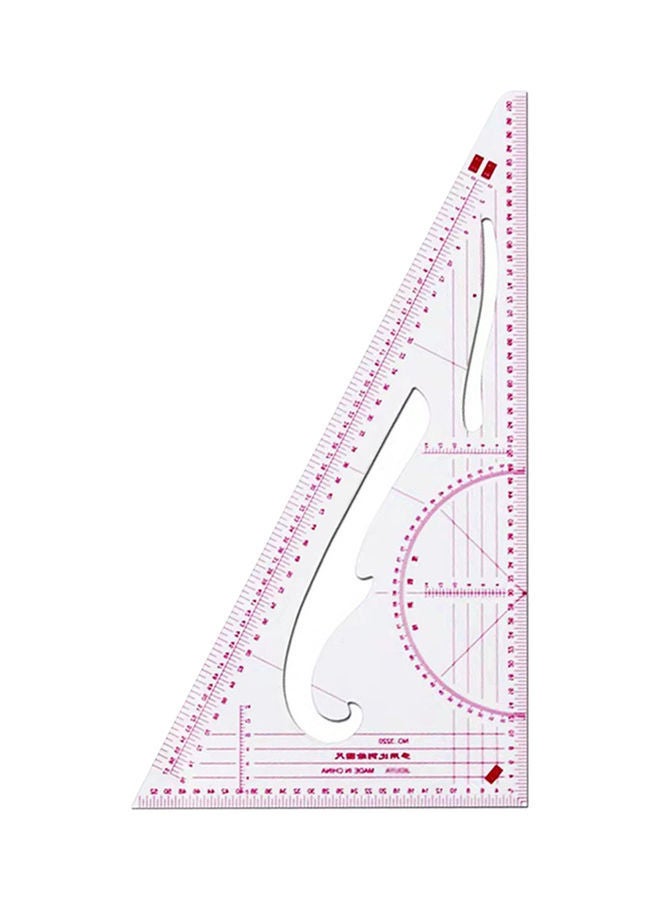 NIBEMINENT 6-Piece French Metric Clothing Ruler Set White/Pink - Image 2