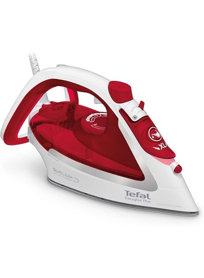 Tefal Easygliss Plus (Made in France), Steam Iron, Auto-off, 2500 W, 195 gmin, Red/White - FV5717E0 270 ml 2500 W FV5717E0 Red / White - Image 2