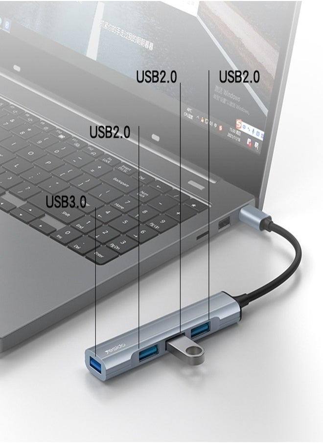 Yesido Yesido HB17 4 in 1 USB-C / Type-C Multifunctional Docking Station HUB Adapter  - Image 4
