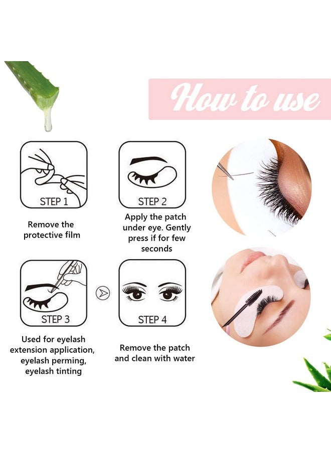 GreenLife 50 Pairs GreenLife 100% Naturel Eyelash Extension Under Eye Gel Pads patches kit Collagen (50 150 300 Pairs) with Aloe Vera Hydrogel Eye Patches set for Eyelash Extension Supplies Tools  - Image 3