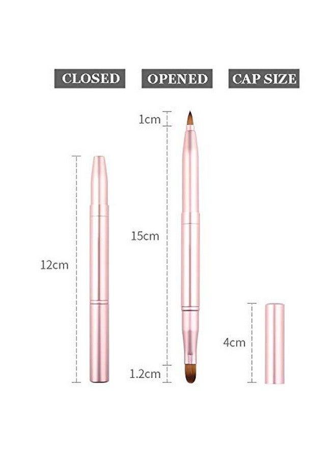 Liasun Exquisite Professional Lip Brush Multipurpose Twohead Applicatorsretractable Lipstick Brushes Lipstick Gloss Makeup Brush Tool For Women And Girls (Twohead)  - Image 2