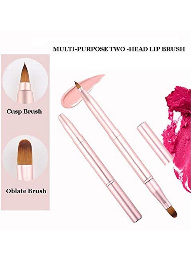 Liasun Exquisite Professional Lip Brush Multipurpose Twohead Applicatorsretractable Lipstick Brushes Lipstick Gloss Makeup Brush Tool For Women And Girls (Twohead)  - Image 4