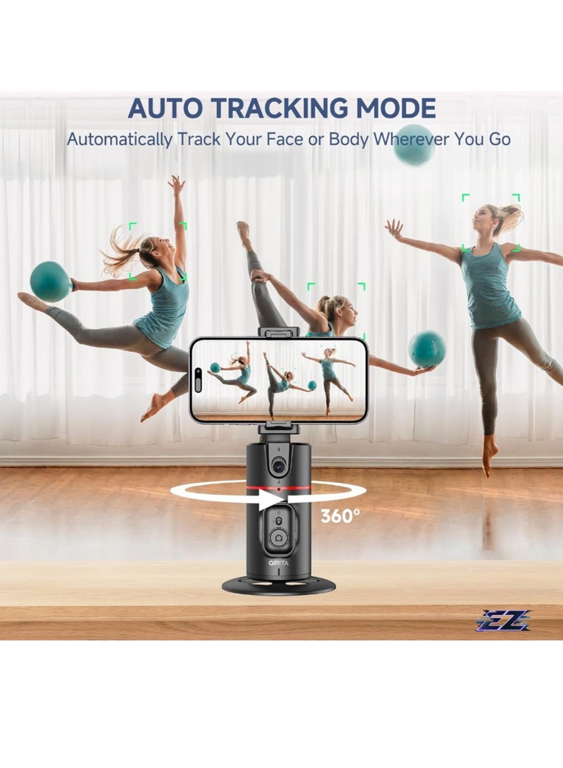 ELTRAZONE حامل ثلاثي القوائم بتتبع الوجه التلقائي - دوران ذكي 360° لجسم كاميرا الهاتف للمحتوى و تيك توك مع جهاز تحكم عن بعد، قابل للتمديد، قابل للشحن (أسود) - Image 3