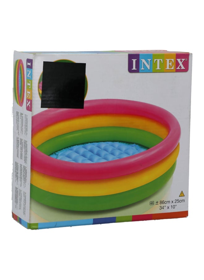 INTEX - PVC Round Inflatable Sunset Glow Baby Pool Multicolor 25 x 86 x 86 cm 58924 - Image 1