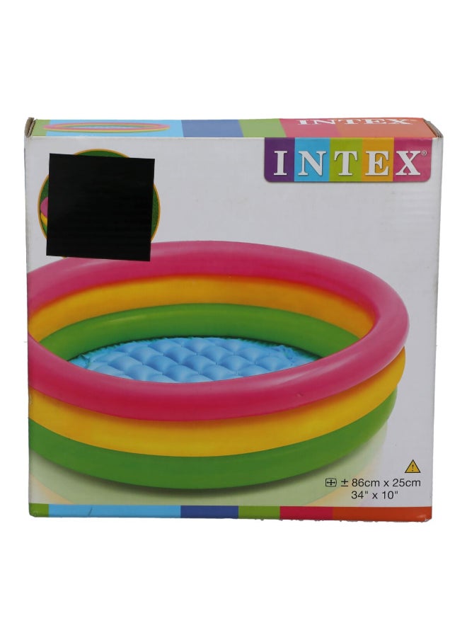 INTEX - PVC Round Inflatable Sunset Glow Baby Pool Multicolor 25 x 86 x 86 cm 58924 - Image 1