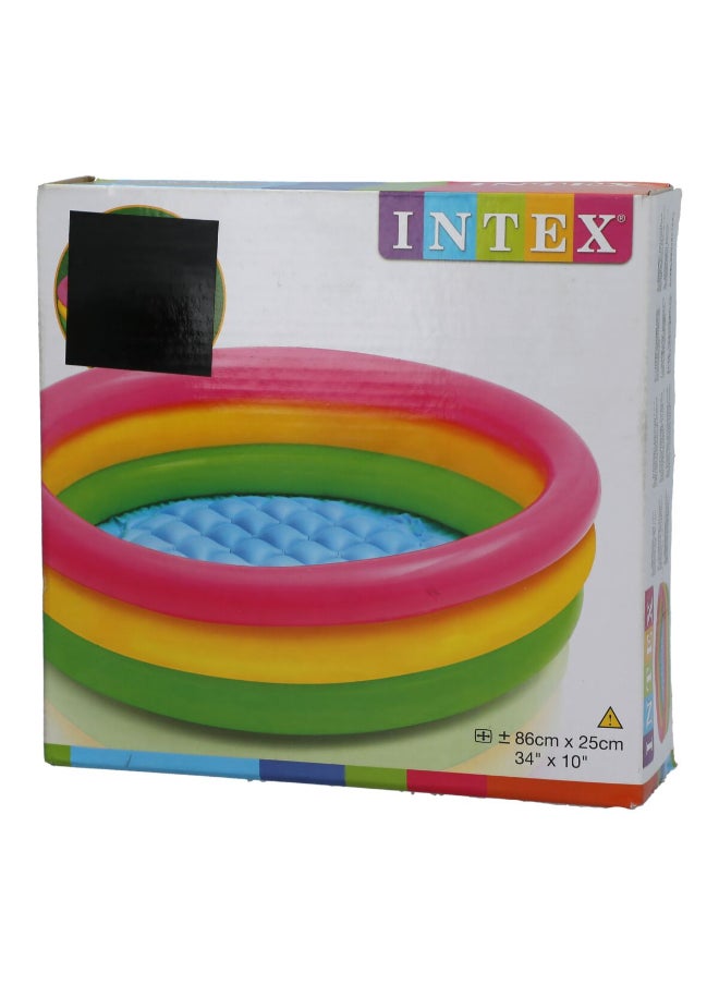 INTEX - PVC Round Inflatable Sunset Glow Baby Pool Multicolor 25 x 86 x 86 cm 58924 - Image 1