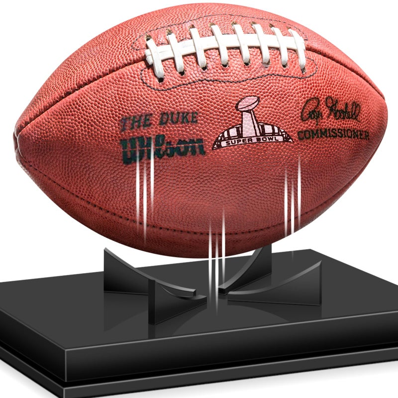 KKU Football Display Case, Acrylic Football Case Display Case Autographed Football Holder, No Assembly Required Football Display Box with Removable Built-in Football Display Stand - Image 4