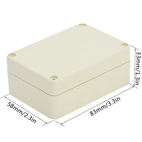 LeMotech Waterproof Dustproof IP65 ABS Plastic Junction Box Universal Electric Project Enclosure Pale Gray 3.3 x 2.3 x 1.3 inch (83 x 58 x 33 mm) - Image 2
