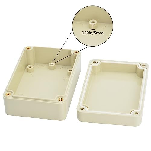 LeMotech Waterproof Dustproof IP65 ABS Plastic Junction Box Universal Electric Project Enclosure Pale Gray 3.3 x 2.3 x 1.3 inch (83 x 58 x 33 mm) - Image 4