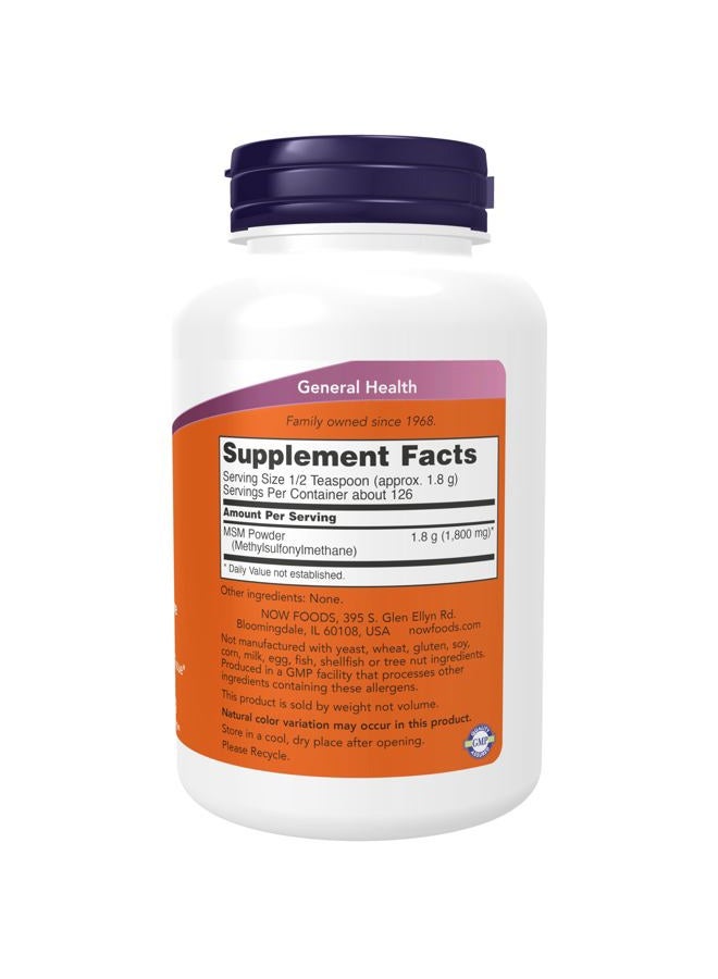 now Supplements, MSM (Methylsulfonylmethane) Powder, Supports Healthy Cartilage*, Joint Health*, 8-Ounce - Image 2