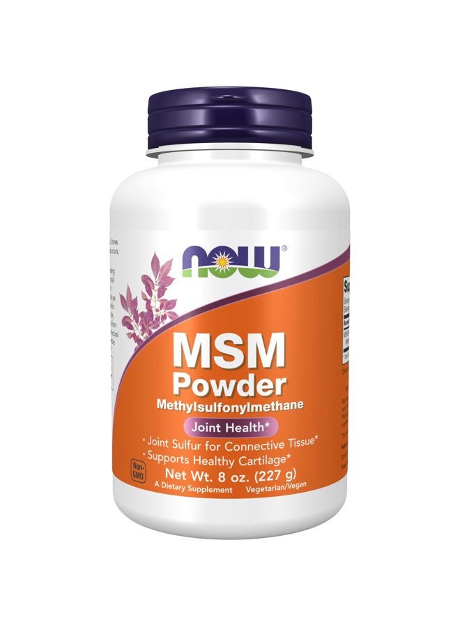 now Supplements, MSM (Methylsulfonylmethane) Powder, Supports Healthy Cartilage*, Joint Health*, 8-Ounce - Image 1