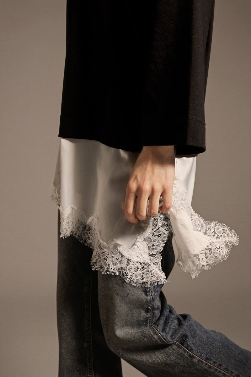 DeFacto Black Woman Regular Fit Crew Neck Short Sleeve Tunic Casual - Image 4