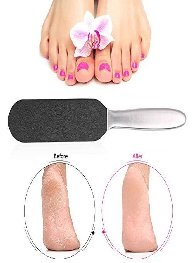 RADIONICS Stainless Steel Foot Rasp Kit 1Double Side Foot File+10pcs Sandpaper Pedicure Dead Skin Remover Cuticle Callus Rasp Foot Care Tool - Image 2