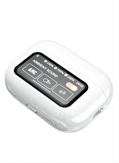 PRO Smart touch control Bluetooth headset, wireless Bluetooth 5.4 headset touch control, with noise reduction, waterproof function, wireless Bluetooth sports headset (white)  - Image 3