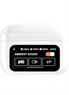 PRO Smart touch control Bluetooth headset, wireless Bluetooth 5.4 headset touch control, with noise reduction, waterproof function, wireless Bluetooth sports headset (white)  - Image 4