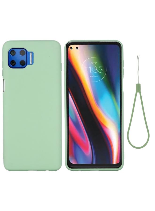 اس-توب جراب لهاتف Motorola Moto G 5G Plus مصنوع من السيليكون السائل بلون سادة ومضاد للسقوط وغطاء كامل واقٍ - Image 1