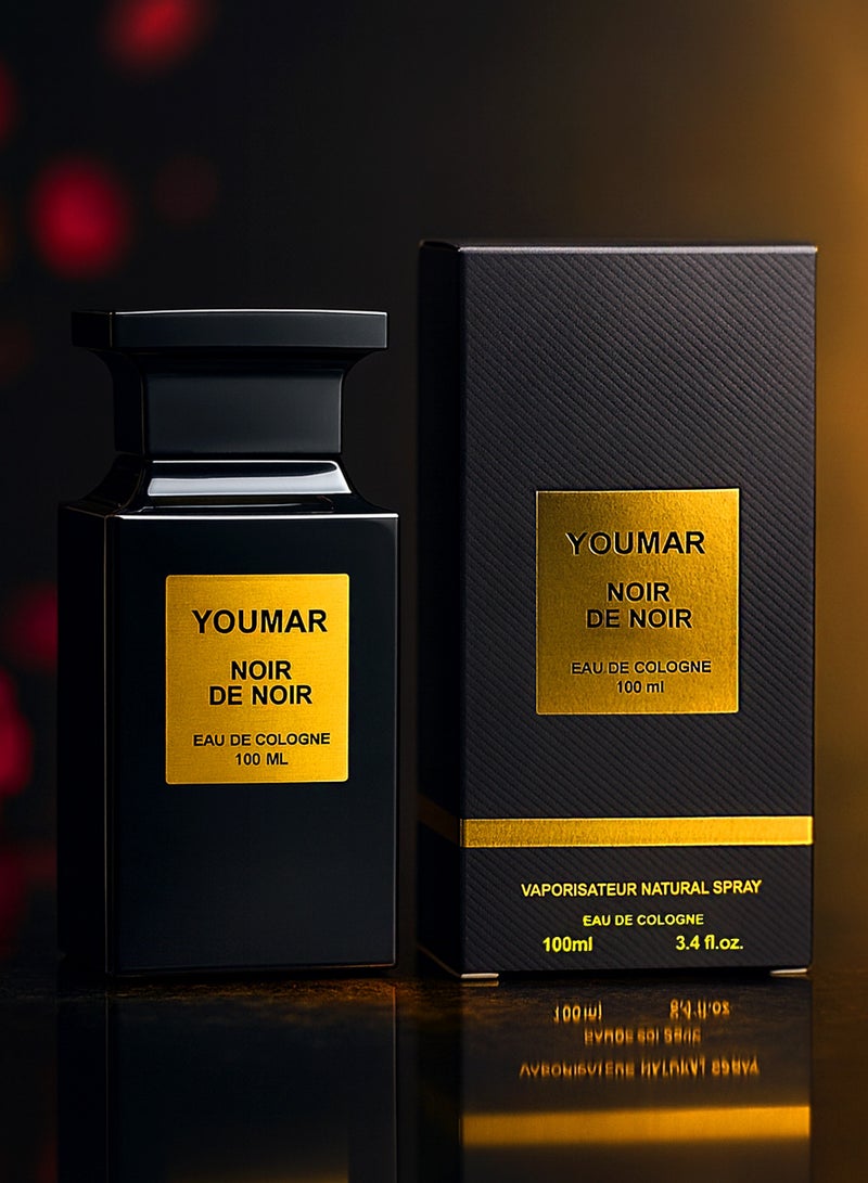 يومار عطر فاخر للرجال من مجموعة يومار رقم 0092 نوار دي نوار | عطر يدوم طويلًا بنفحات شرقية دافئة وحارة وترابية | أفضل عطر للرجال 100 مل - Image 1