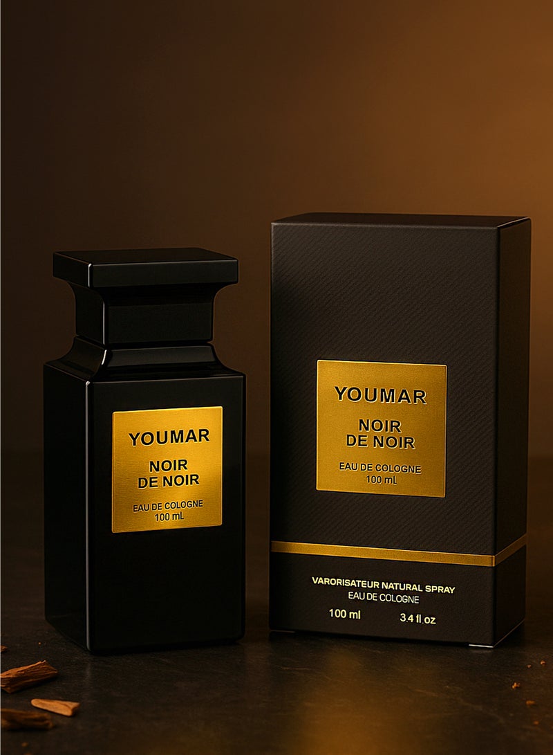 يومار عطر فاخر للرجال من مجموعة يومار رقم 0092 نوار دي نوار | عطر يدوم طويلًا بنفحات شرقية دافئة وحارة وترابية | أفضل عطر للرجال 100 مل - Image 3