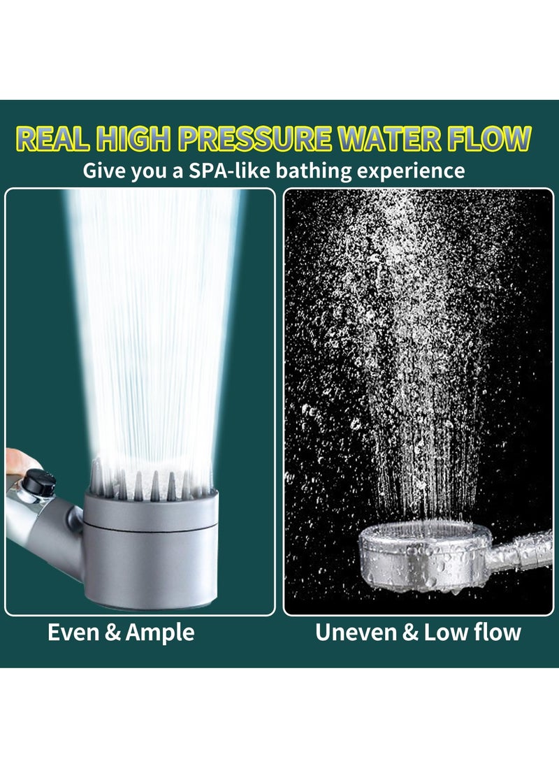 BORTONY - High Pressure Shower Head 3 Functions German Technology Handheld Showerhead with PP Cotton Filter Hard Water Softener Filtered Shower Head Built-in Powerful Cleaning - Image 1