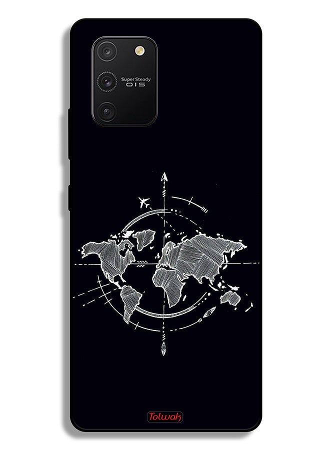 Tolwak Samsung Galaxy S10 Lite Protective Case Cover Compass Art - Image 2