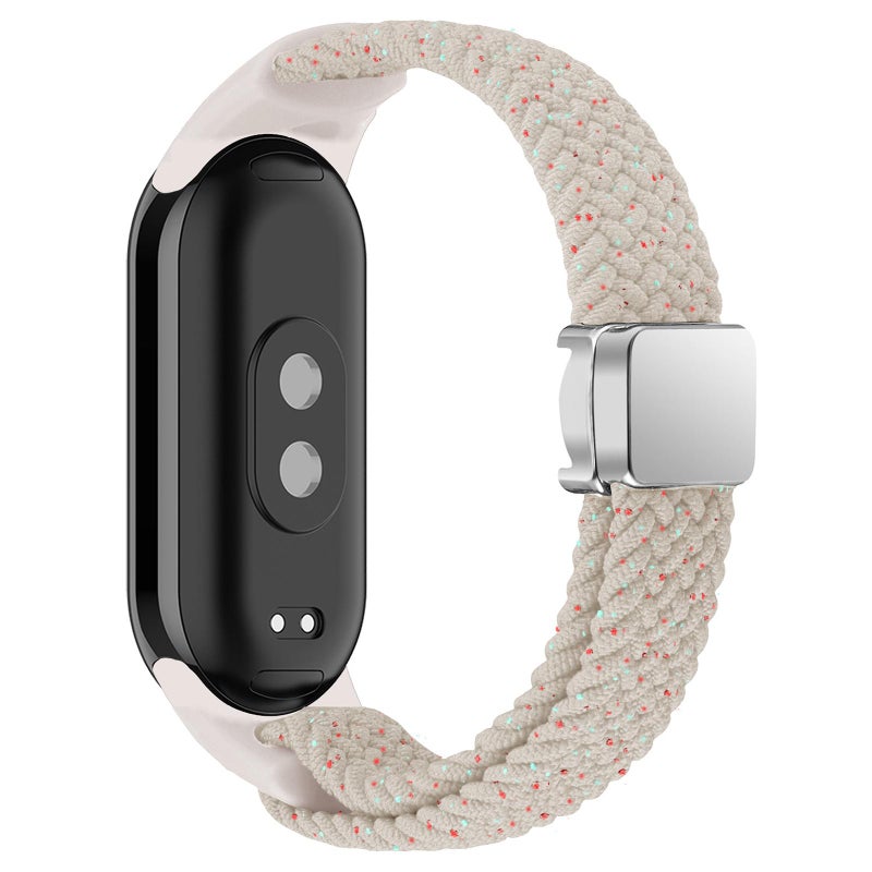 erorex For Xiaomi Smart Band 10 / 9 / 8 Nylon Braided Loop Magnetic Buckle Watch Band(Starlight Color Dots) - Image 2