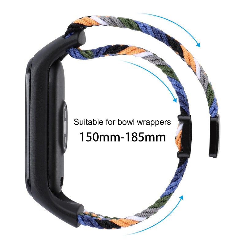 erorex For Xiaomi Smart Band 10 / 9 / 8 Nylon Braided Loop Magnetic Buckle Watch Band(Starlight Color Dots) - Image 5