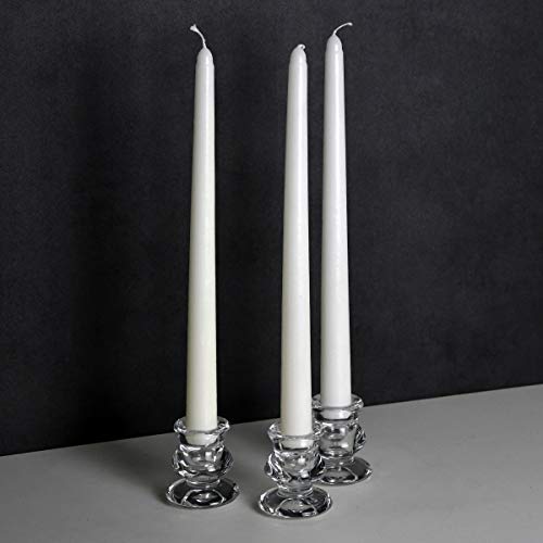 DEYBBY Clear Glass Candlestick Holders, Set of 2 Taper Candle Holders for Wedding, Decoration and Dinning - Image 5