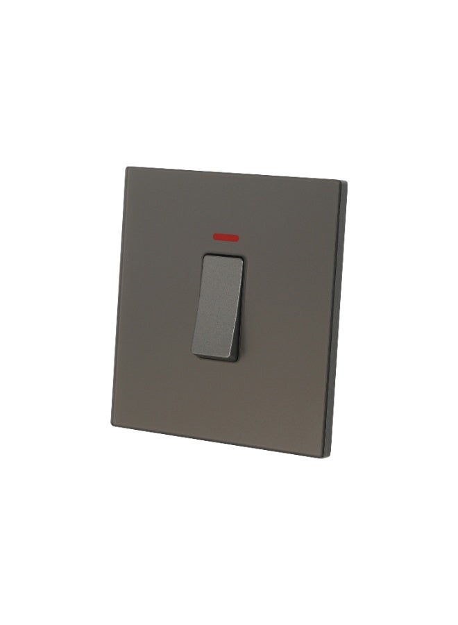 Donmarco 20A Switch – Ultra Thin Glass, Heavy-Duty Light and Appliance Control, Modern & Durable, Fire-Resistant Electric Switch, 15-Year Warranty, Wall Switch for Home and Office (Matt Grey) - Image 2