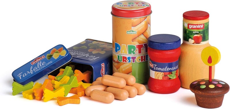 Erzi Assorted Children's Party Wooden Shop Items - Role Play Set - Image 2