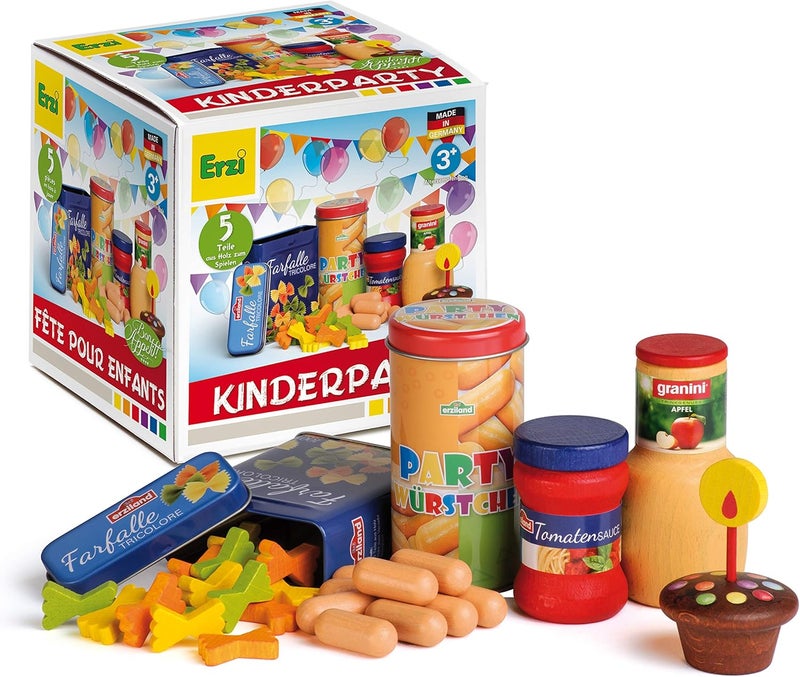 Erzi Assorted Children's Party Wooden Shop Items - Role Play Set - Image 1