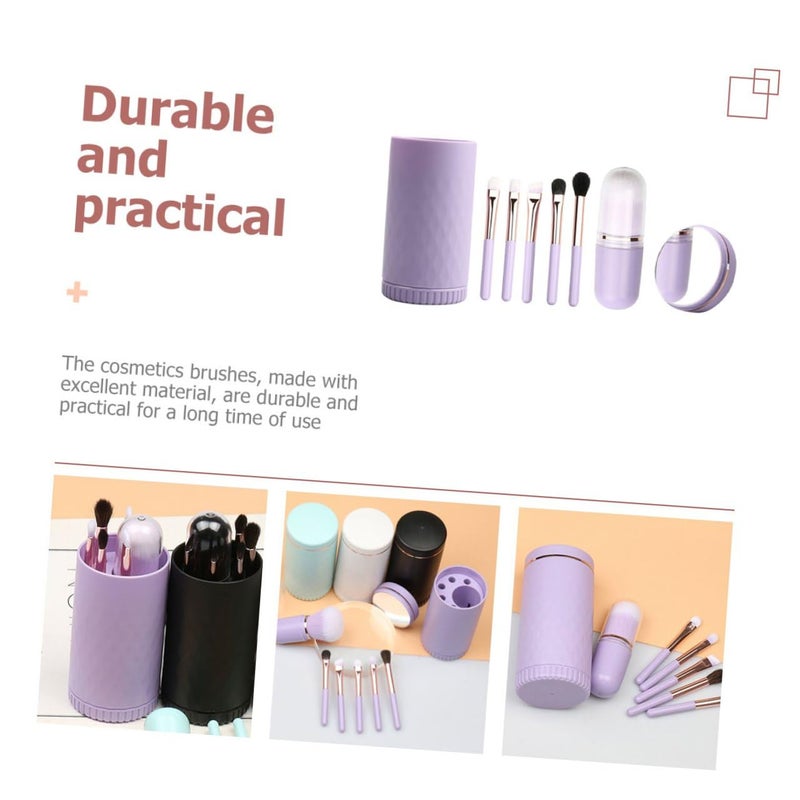 Professional Makeup Brush with Mirror Artificial Fiber Cosmetic Brushes for Face Beauty Portable Organizer Kit for Women Valentine Day Mother Day Christmas - Image 3