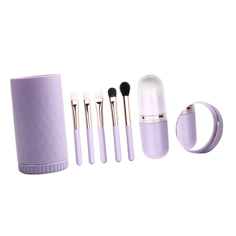 Professional Makeup Brush with Mirror Artificial Fiber Cosmetic Brushes for Face Beauty Portable Organizer Kit for Women Valentine Day Mother Day Christmas - Image 1