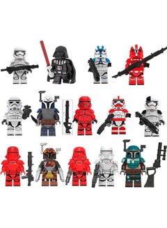 Star Wars Building Block Minifigures Small Particle Plug-in Toy Model Ornaments 14 Pieces