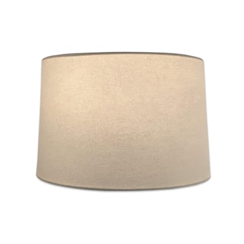Royal Designs Inc Royal Designs, Inc. HB-610-12LNEG Shallow Drum Hardback Lamp Shade, 11 x 12 x 8.5, Linen Eggshell - Image 4