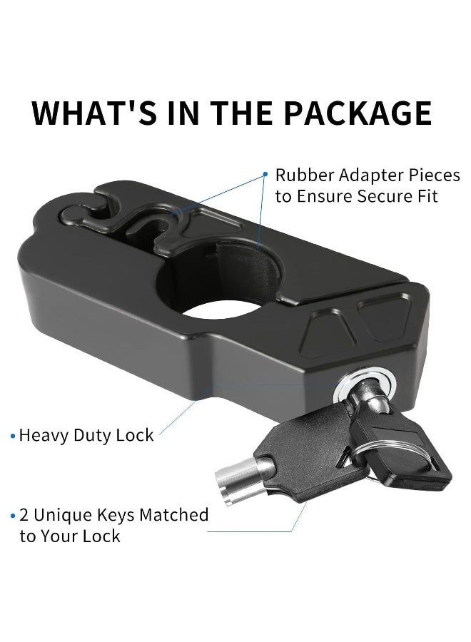 Generic Motorcycle Grip Lock Anti Theft Heavy Duty Motorcycle Lock fit for Motorcycles Mopeds Motorbikes Scooters ATVs Dirt Bike Street Bike Braking The Front Wheel Use on Grip Brake Handlebar 