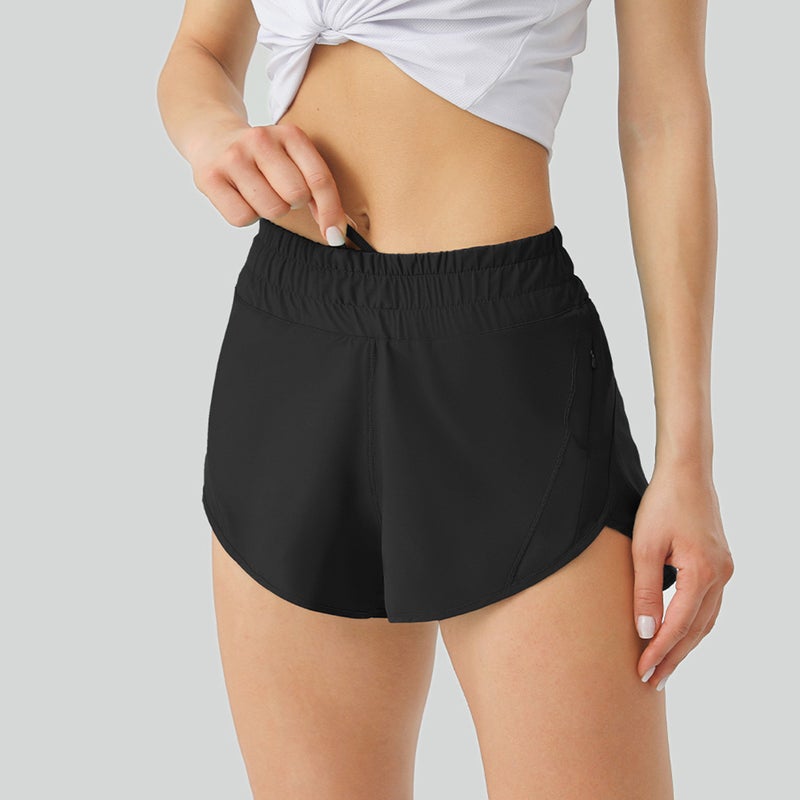 Generic New 2.5" Sports Shorts Quick-Dry Yoga Skirt Black 
