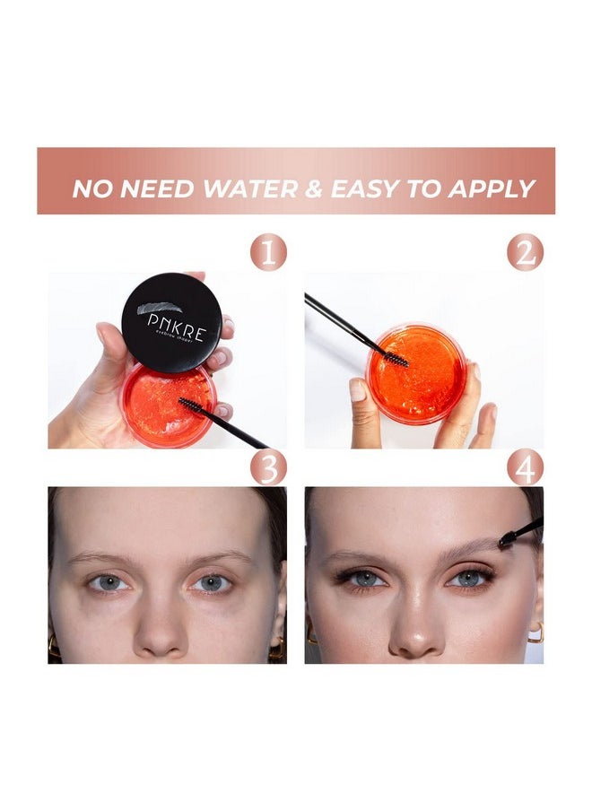 PNKRE Eyebrow Styling Wax Soap Kit Brow Freeze Pomade Organic Makeup Gel 1.70 Oz /50 Ml  - Image 3